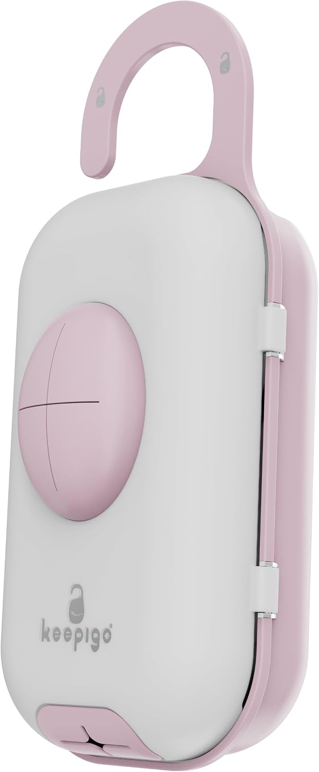 | Baby Pink Diaper Bag Wipe Dispenser | 3-In-1 Portable Diaper Caddy Organizer, Baby Wipe Holder with Disposable Bags | Baby Essentials for Newborns, Toddlers, Travel & Baby Shower Gifts